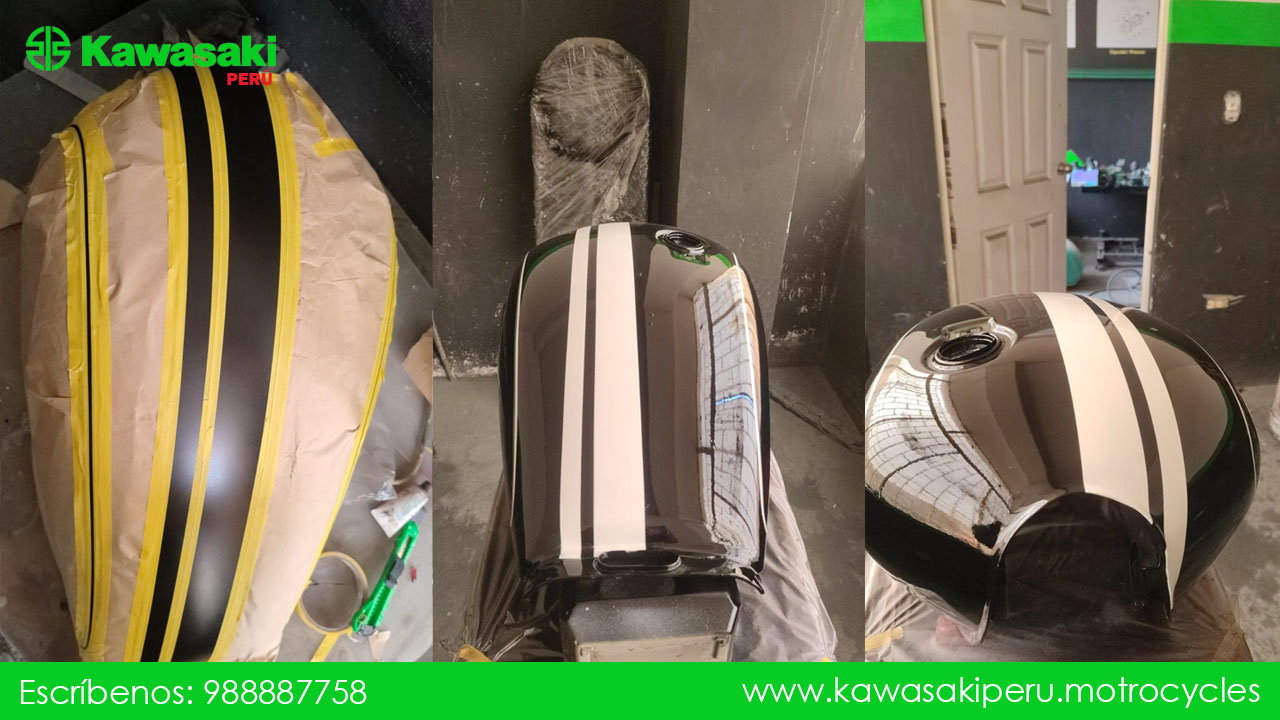 Kawasaki Peru Aramot SAC Restauracion Tanque Gasolina Yamaha 4 detalle